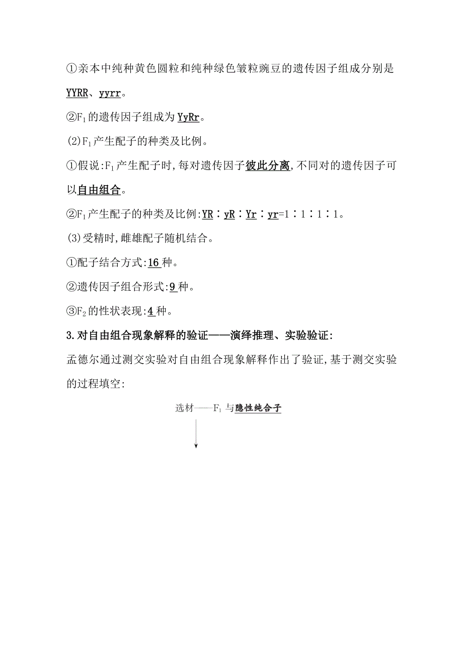 2020-2021学年新教材生物苏教版必修第二册学案：1-3自由组合定律 WORD版含解析.doc_第2页