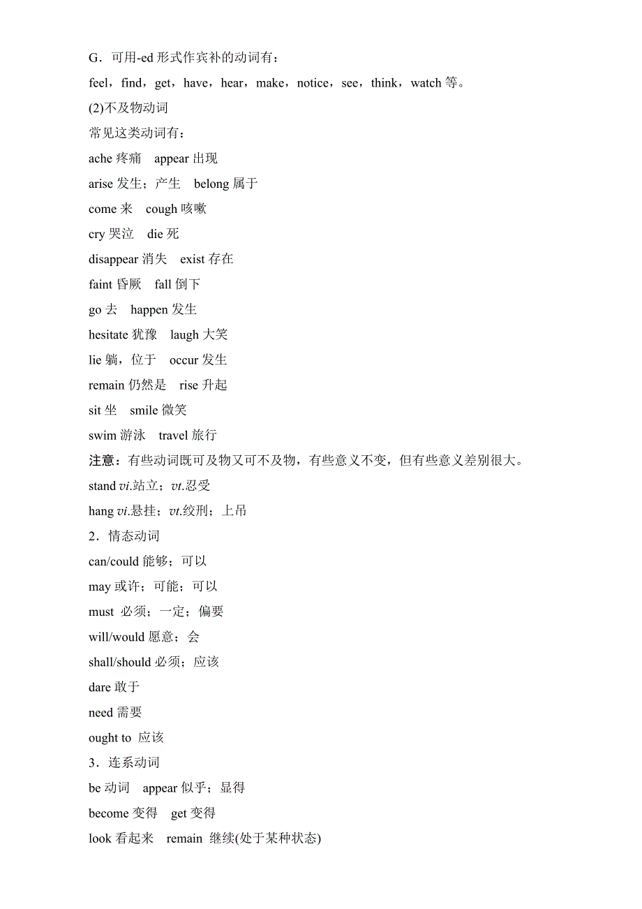 《大一轮复习讲义》2017届高考英语一轮复习 语法专题 第一部分 附录1 动词和动词短语 .doc_第3页