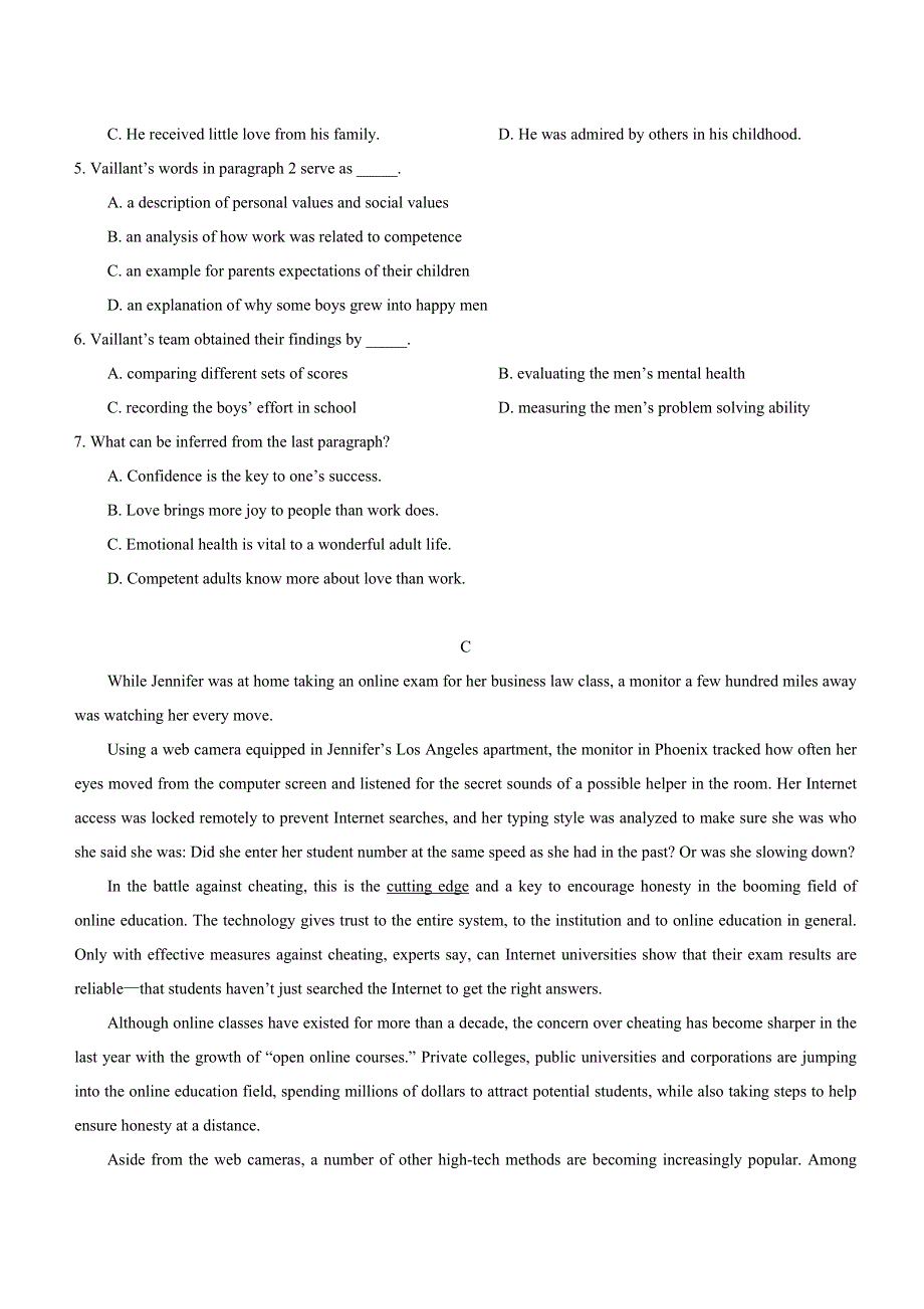 广东省广州市天河区2020-2021学年高一下学期期末统考英语试题 WORD版含答案.doc_第3页