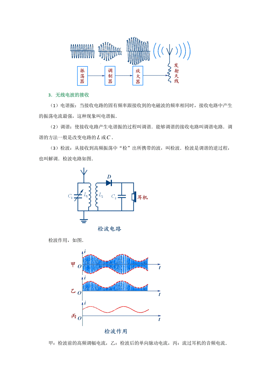 2020-2021学年新教材物理人教版选择性必修第二册教学教案：第4章 3 无线电波的发射和接收 WORD版含答案.doc_第3页