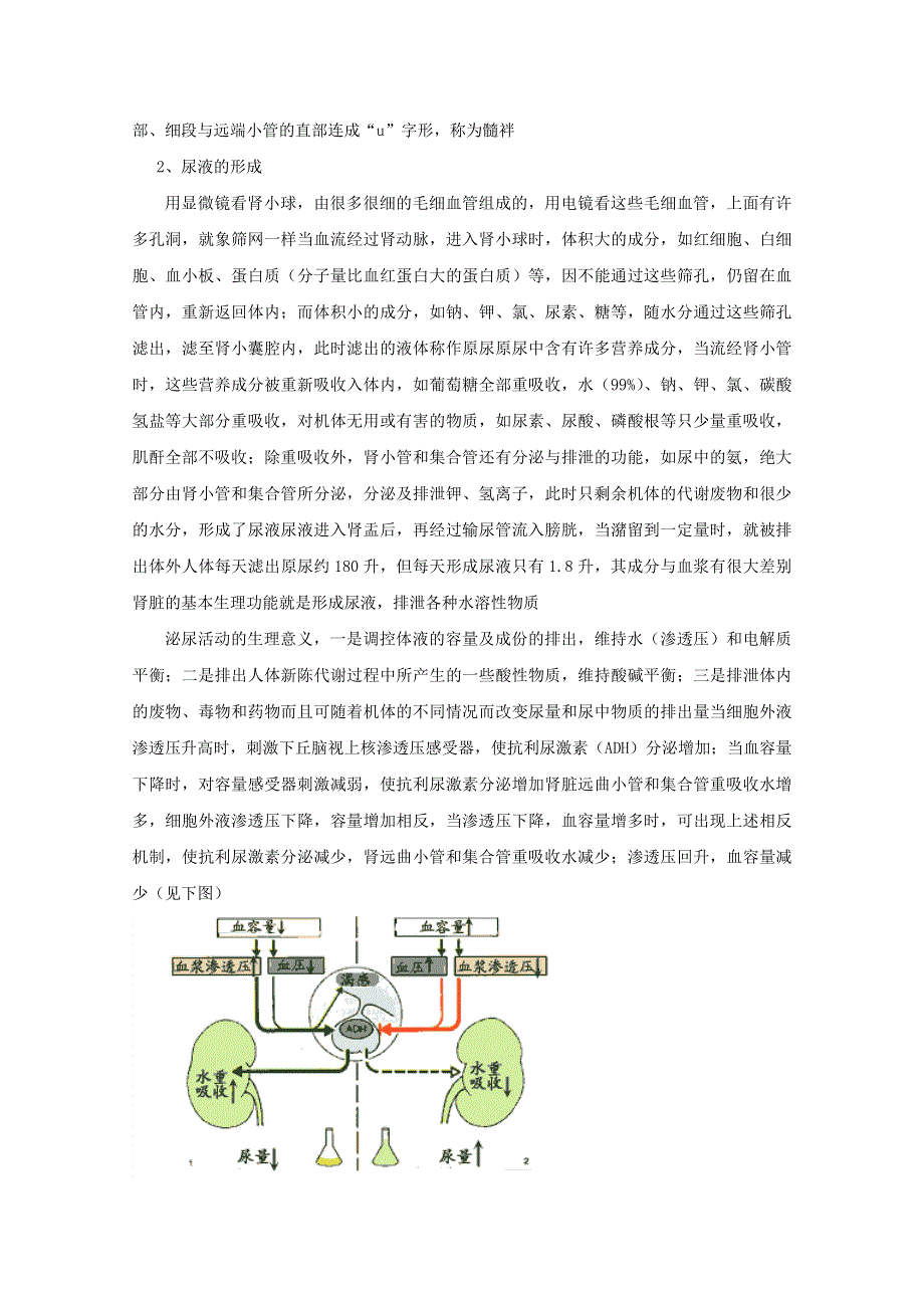 2014--2015学年生物（苏教版）必修三同步导学案2.1.3水和无机盐的调节.doc_第3页