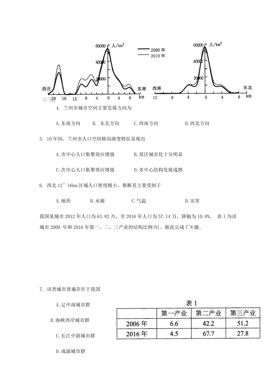 四川省自贡市田家炳中学2019-2020学年高二地理下学期开学考试试题（无答案）.doc_第2页