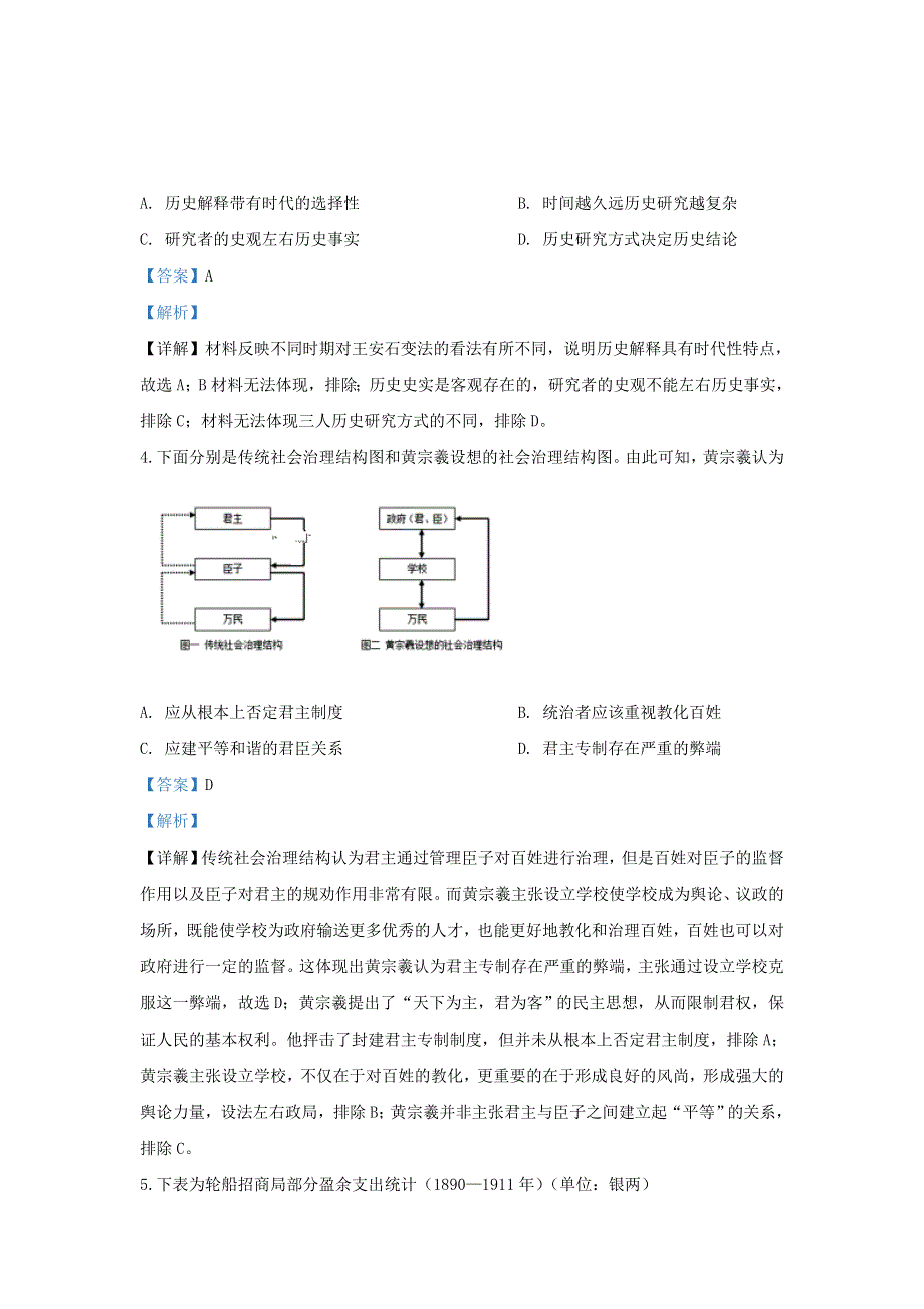 山东省泰安市肥城市2020届高三历史适应性考试试题（三）（含解析）.doc_第2页