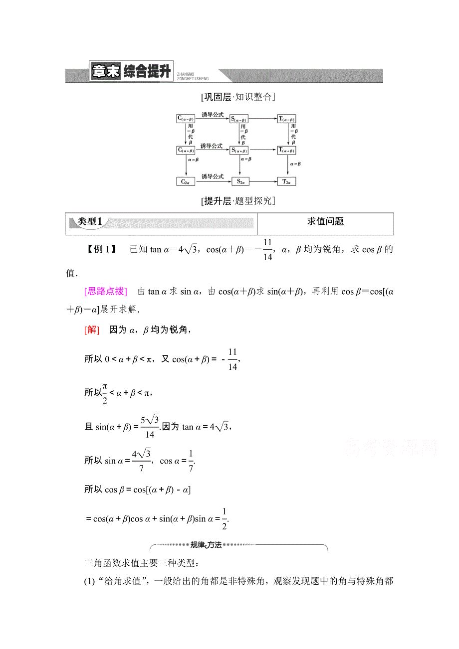 2020-2021学年新教材苏教版数学必修第二册教师用书：第10章 章末综合提升 WORD版含解析.doc_第1页