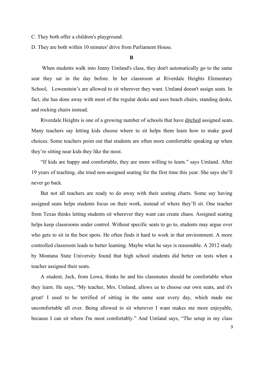 河南省鹤壁市鹤壁一高2021届高三下学期3月模拟考试九英语试题 PDF版含答案.pdf_第3页