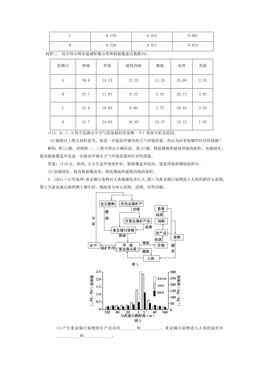 《导与练》2015高考地理总复习课时作业：选修6 第2课时 环境污染与防治.doc_第3页