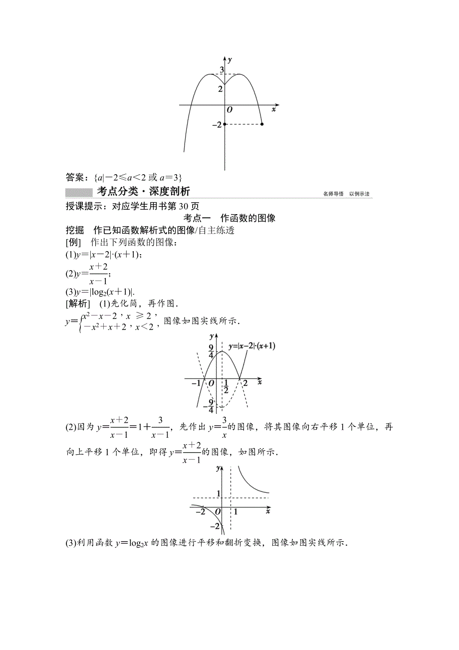 2022届高考数学（文）北师大版一轮复习学案：2-7 函数的图像 WORD版含答案.doc_第3页