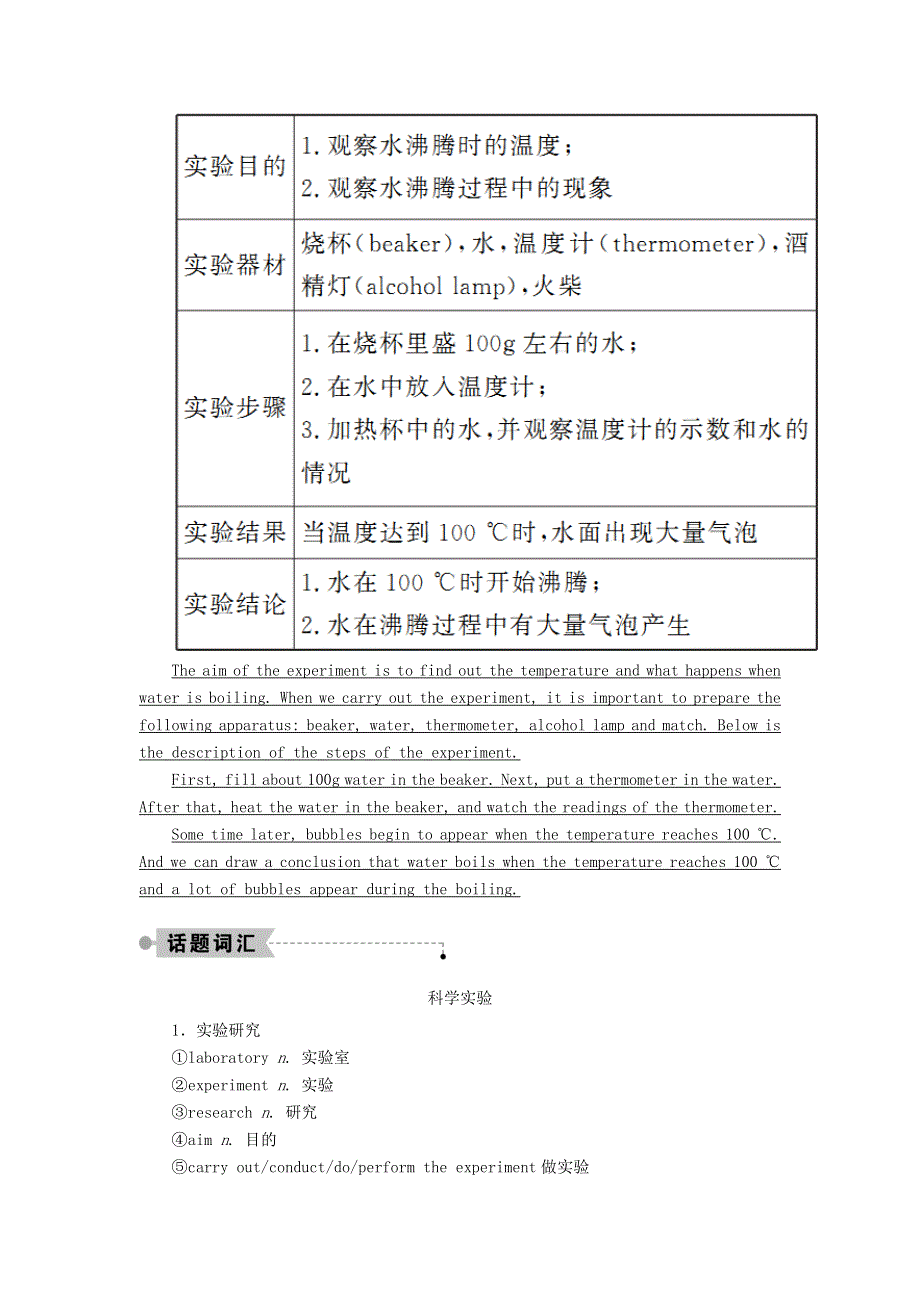 2020秋高中英语 Module 5 A Lesson in a Lab Section Ⅳ Writing—实验报告课时作业（含解析）外研版必修1.doc_第2页