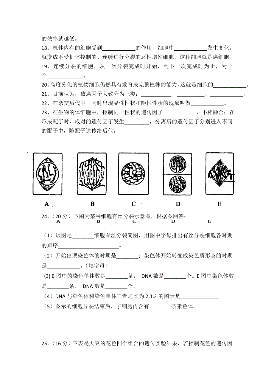 广东省开平市风采华侨中学2012-2013学年高一下学期第一次月考生物试题 WORD版无答案.doc_第3页