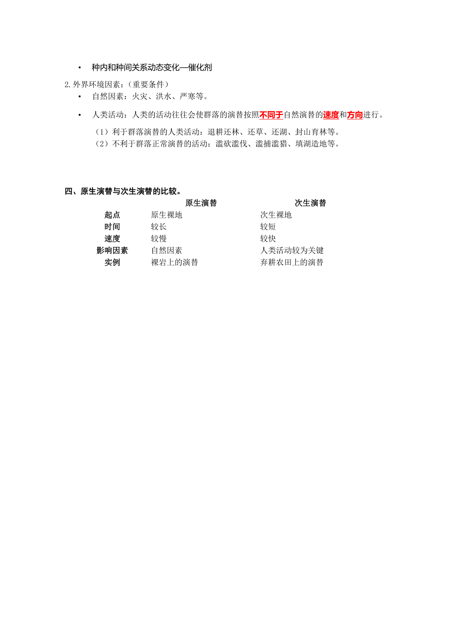 2016届高三生物苏教版第一轮复习知识梳理 必修三 3.3生物群落的演替.doc_第2页