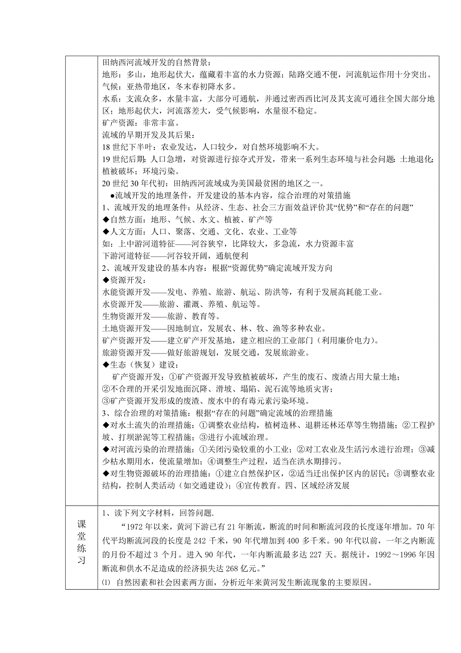 广东省德庆县孔子中学高中地理必修三《第三章 区域自然资源综合开发利用（第二课时）》复习教案.doc_第2页