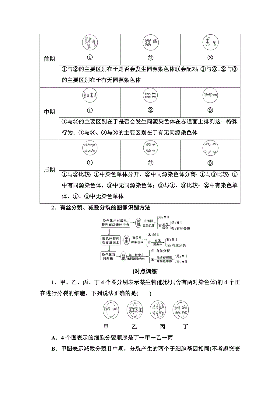 新教材2021-2022学年浙科版生物必修2学案：第2章 素能提升课　减数分裂的重点题型与解题方法 WORD版含解析.doc_第3页