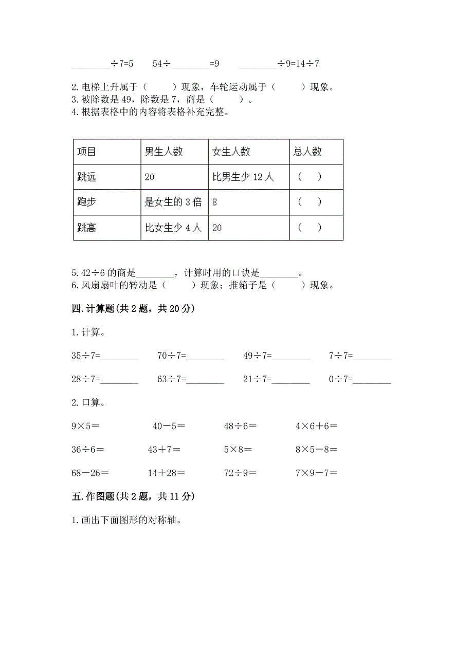 人教版小学二年级下册数学期中测试卷及答案（各地真题）.docx_第2页