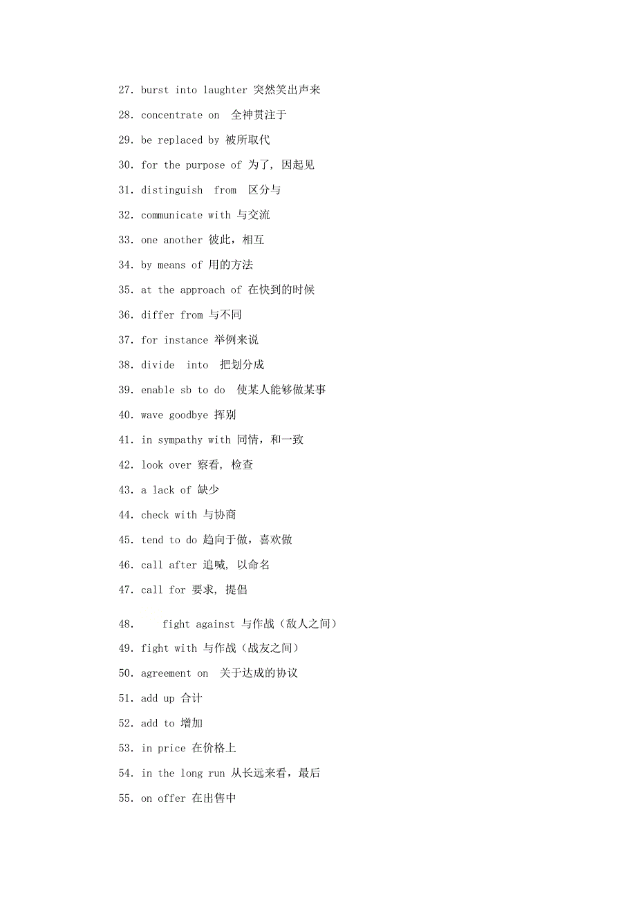 2021届高考英语二轮复习 高频阅读词组+练习（四十一）（含解析）.doc_第2页