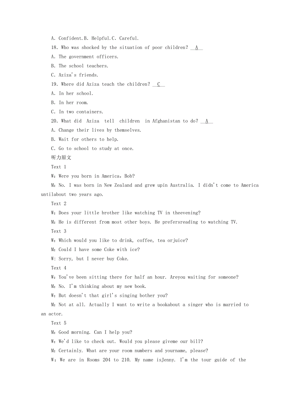 2020秋高中英语 学业质量标准检测5 Unit 5 Travelling abroad训练与检测（含解析）新人教版选修7.doc_第3页