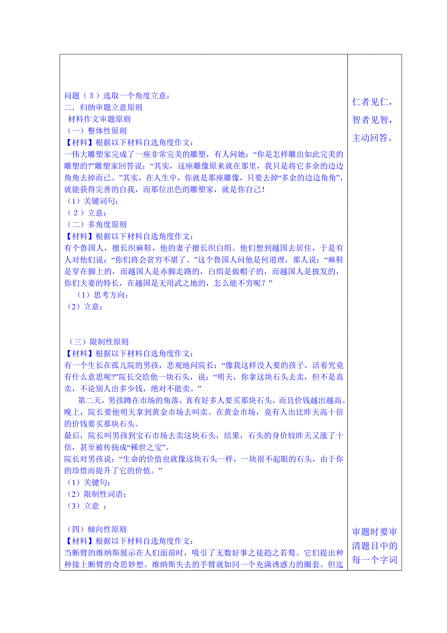 山东省泰安市肥城市第三中学语文高中鲁人版学案复习“审题立意”.doc_第2页