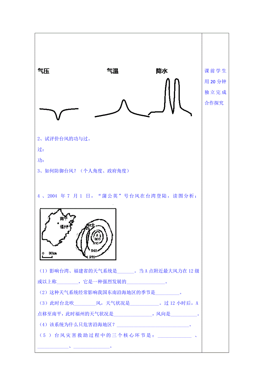 山东省泰安市肥城市第三中学地理高二鲁教版《世界地理》复习导学案：47台风复.doc_第2页
