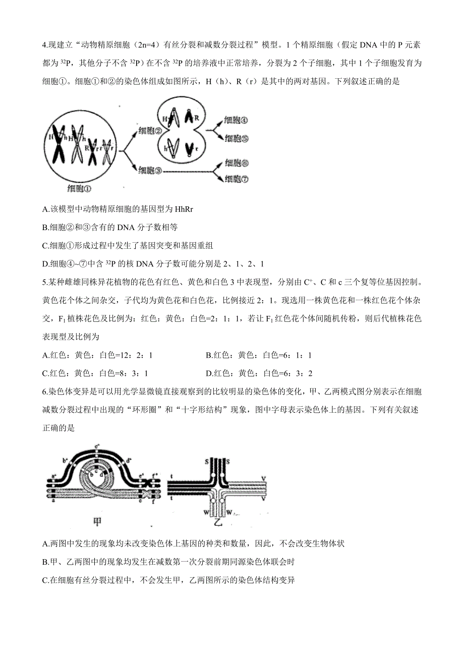 山东省济南市十一学校2021届高三下学期3月校际联考生物试题 WORD版含答案.docx_第2页