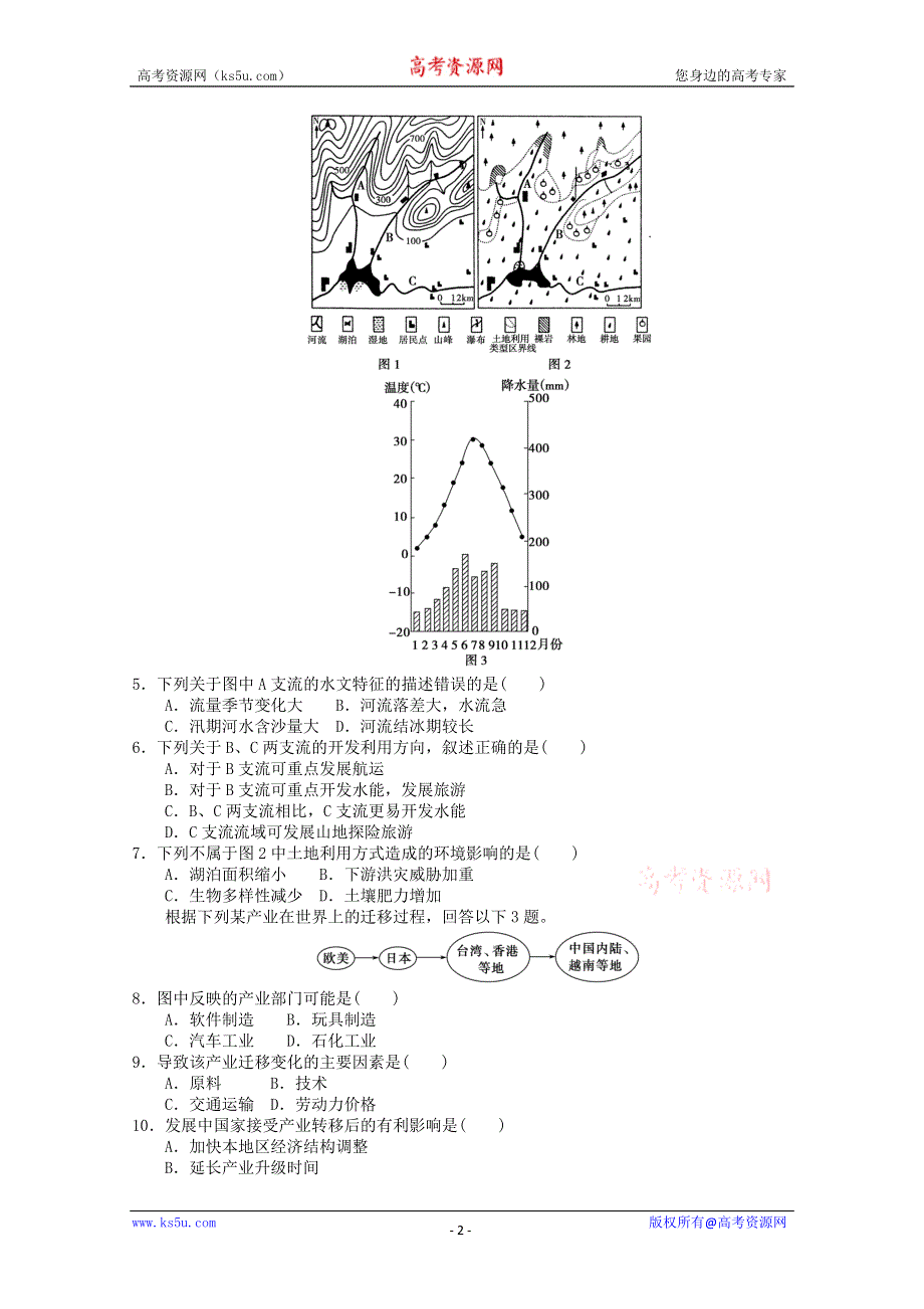 2012年高二地理：必修三综合测试19（新人教必修三）.doc_第2页