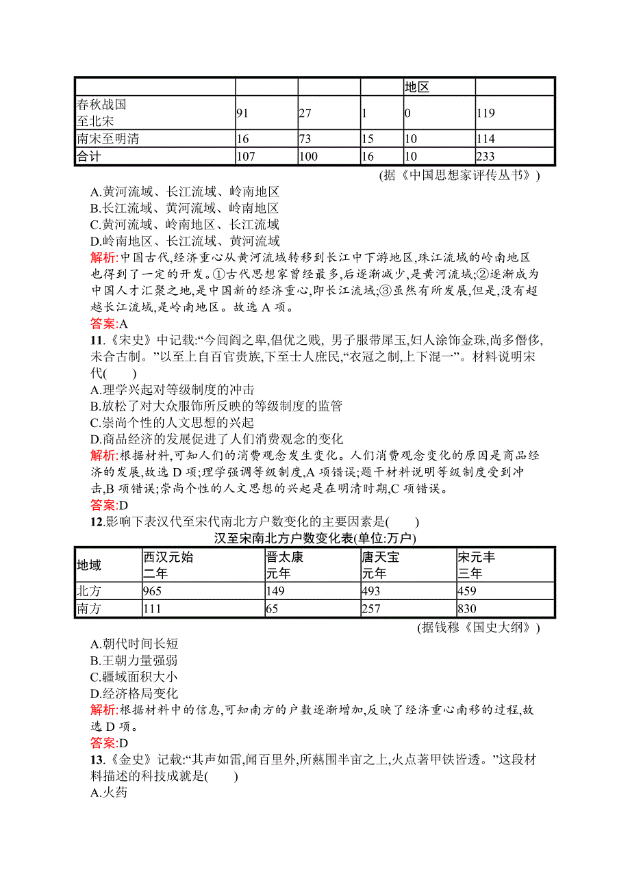 新教材2021-2022学年部编版历史必修中外历史纲要（上）习题：第三单元　辽宋夏金多民族政权的并立与元朝的统一 单元测评（B） WORD版含解析.docx_第3页