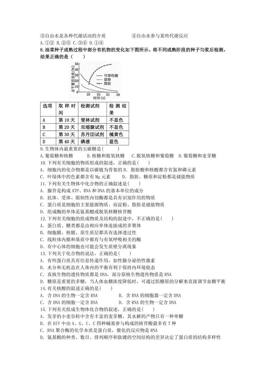 山东省济南市章丘区第四中学2019-2020学年高二生物下学期第四次教学质量检测试题.doc_第2页