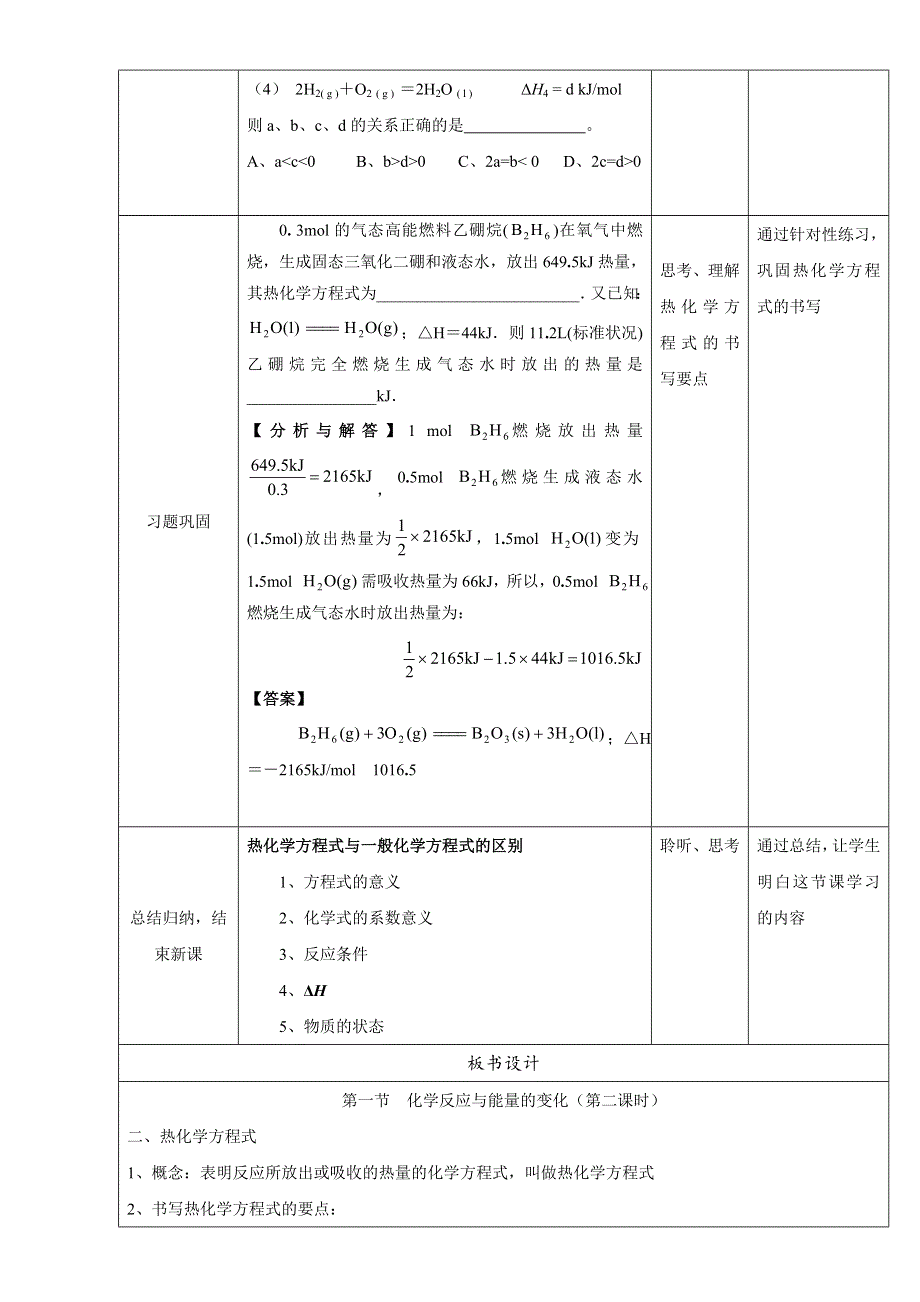 北京市2015-2016学年高二化学下册 1.1.2 热化学方程式的书写（教学设计） WORD版.doc_第3页