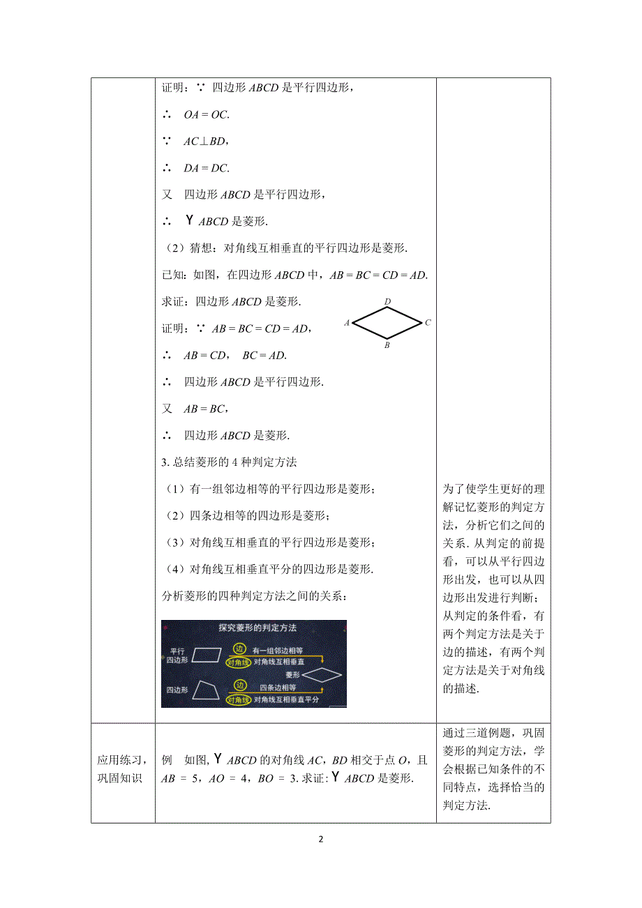 人教版数学八年级下册：18.2.2菱形的判定 教案.docx_第2页