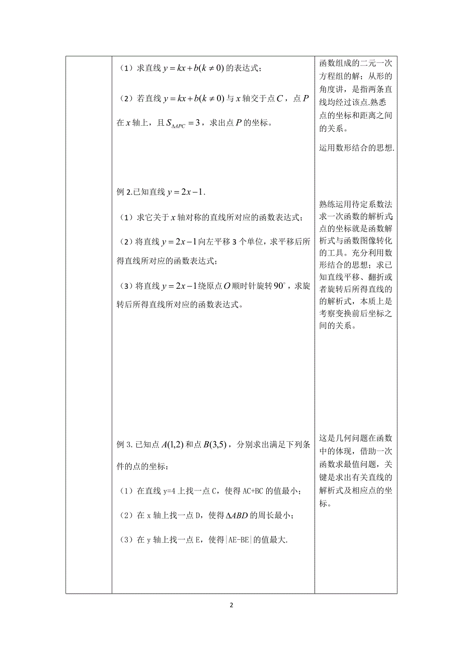 人教版数学八年级下册：19.2一次函数复习（第二课时）教案.docx_第2页