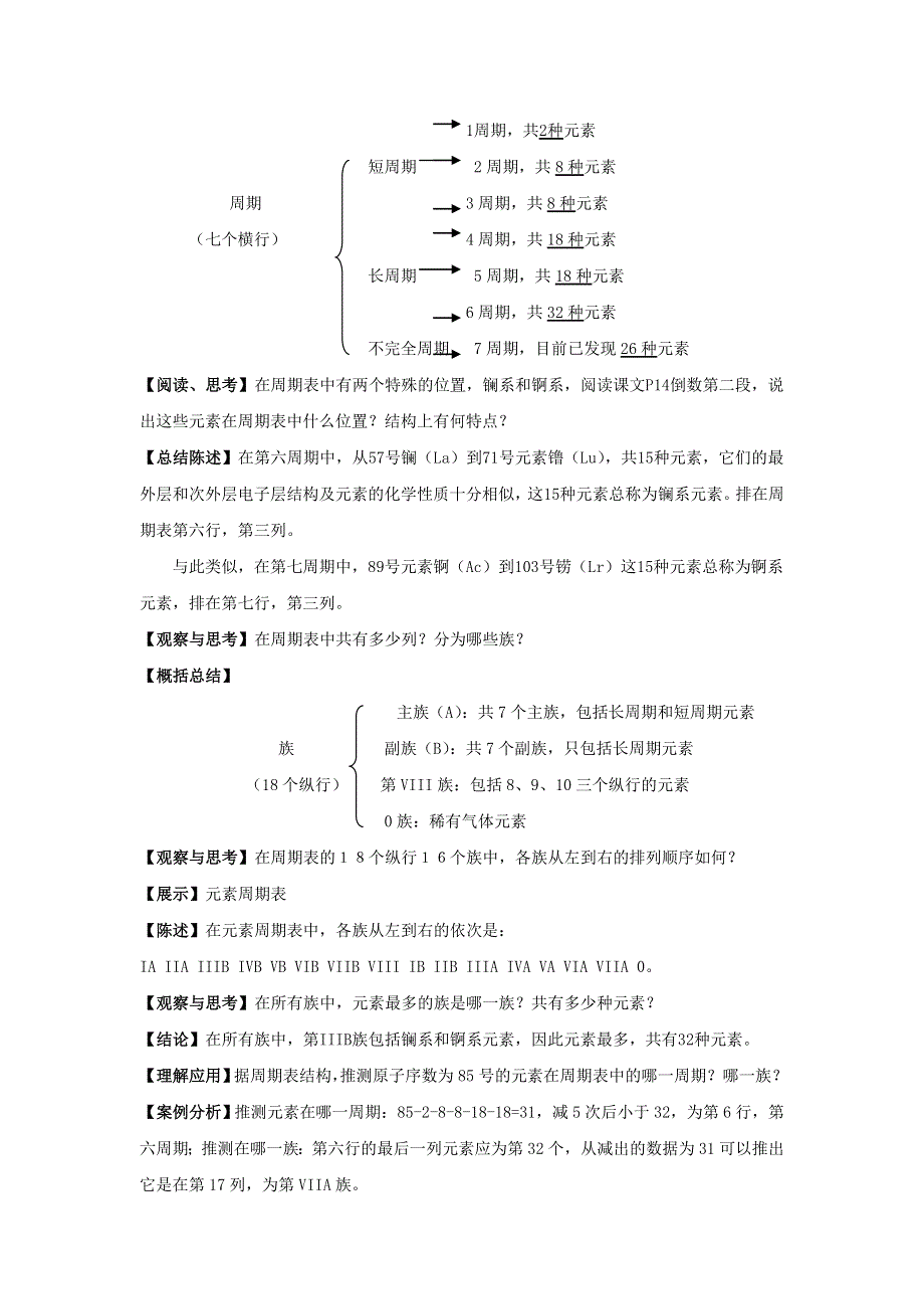 内蒙古准格尔旗世纪中学高中化学必修二：1-1元素周期表 教案2 .doc_第2页