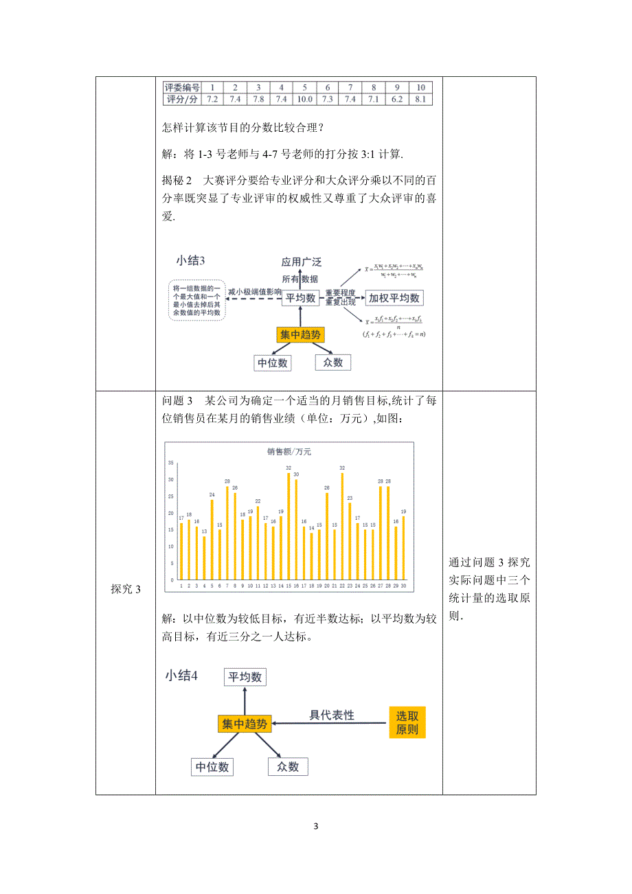 人教版数学八年级下册：20.1平均数、中位数、众数的应用 教案.docx_第3页