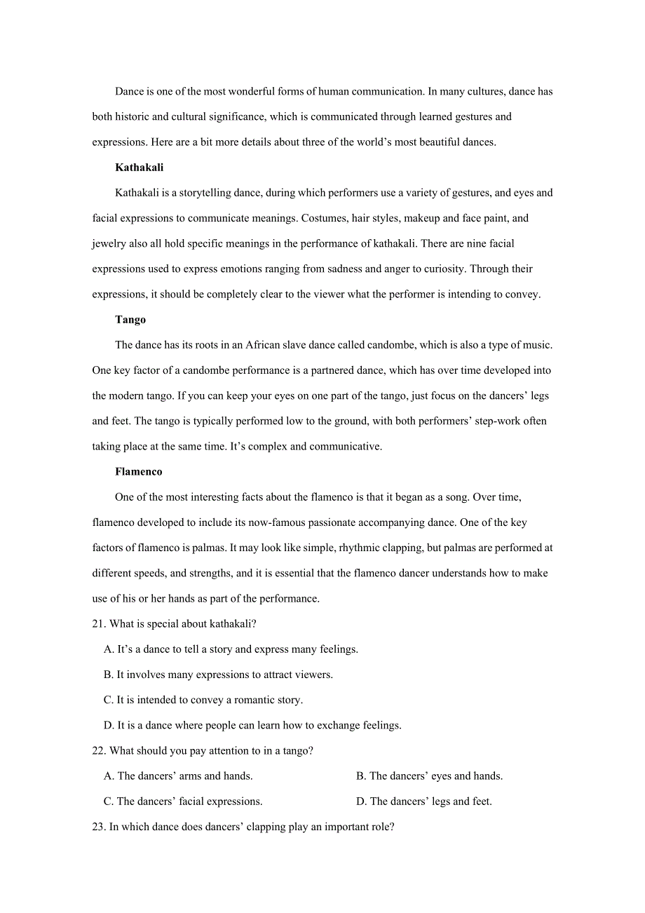 山东省济南市济钢高级中学2021届高三10月月考英语试题 WORD版含答案.doc_第3页