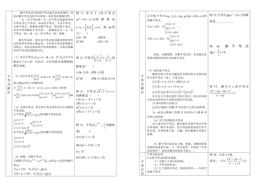 2012年高考一轮精品教案：第六章不等式.doc_第2页