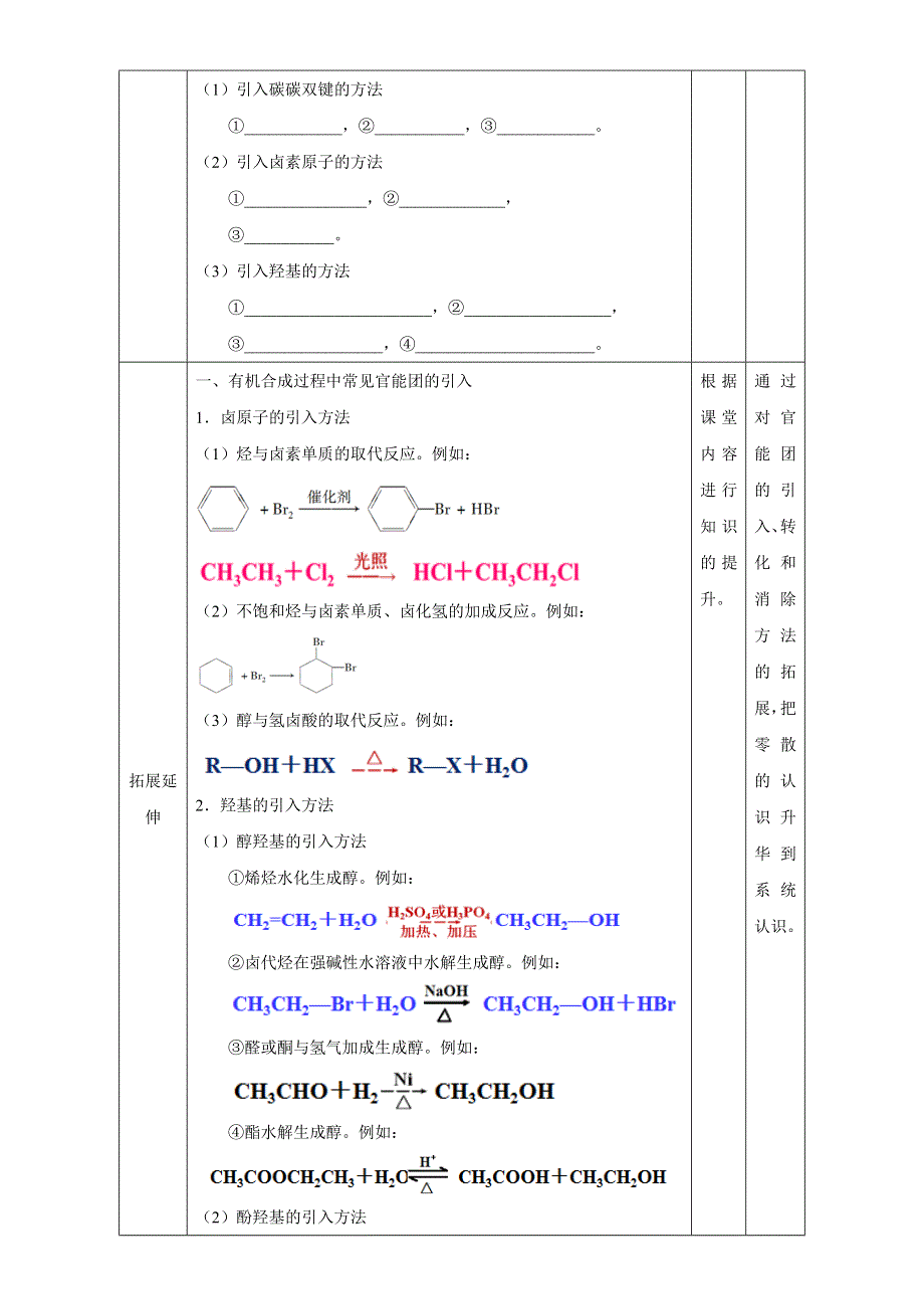 北京市2016-2017学年高二化学上册 3.4.1 有机合成的过程（教学设计） WORD版.doc_第3页