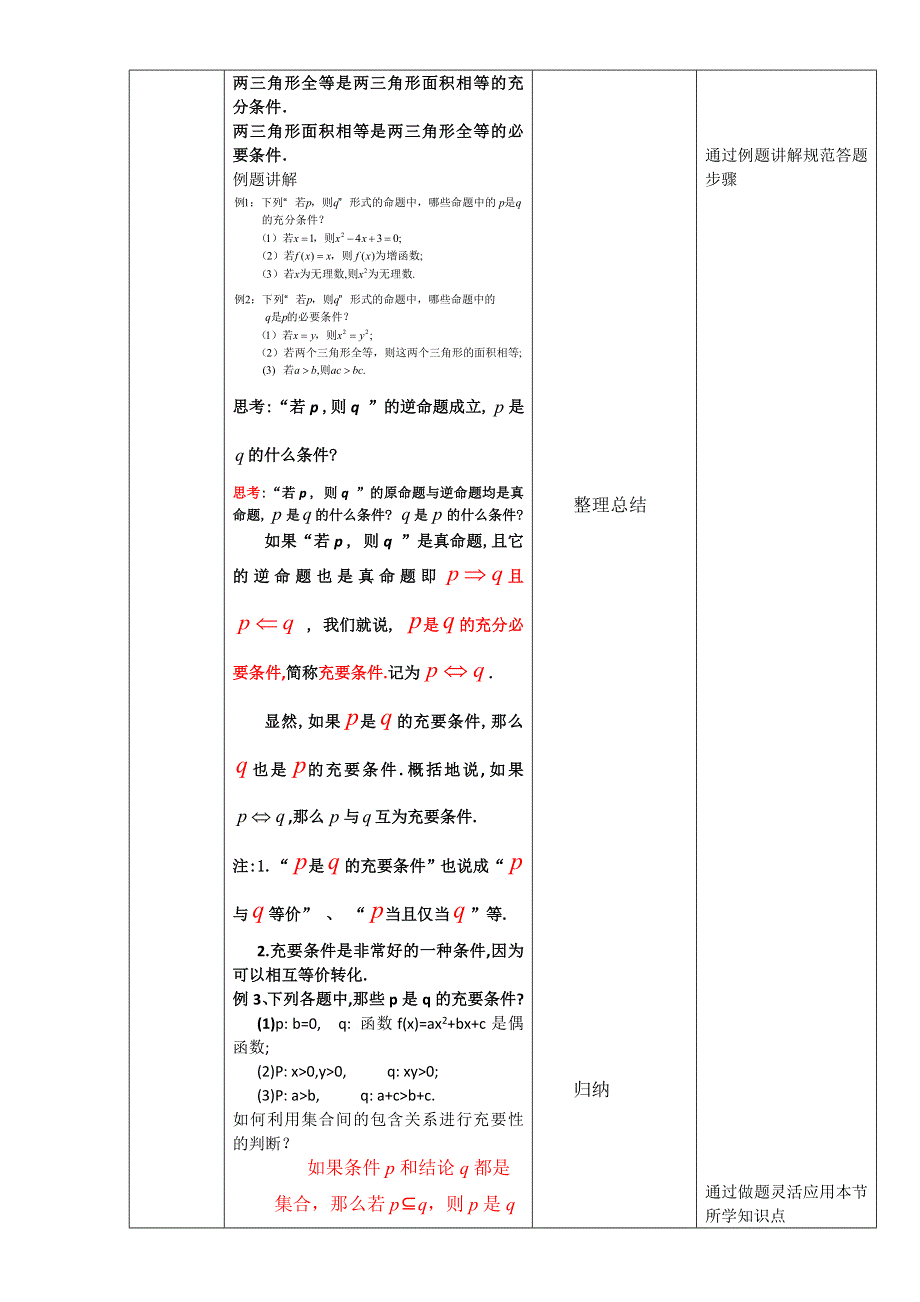 北京市2016-2017学年高二数学上册（选修2-1）1.2.1 充分条件与必要条件（教学设计） WORD版.doc_第2页