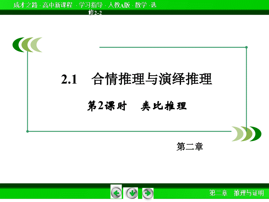 《成才之路》2014-2015学年高中数学（人教A版选修2-2）课件：2.1.1 第2课时 类比推理.ppt_第3页