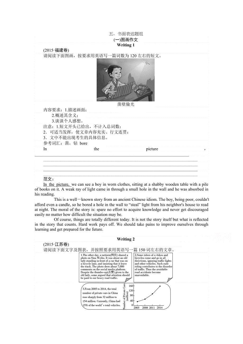 2016届高考英语二轮复习：书面表达题组WORD版含答案.doc_第1页