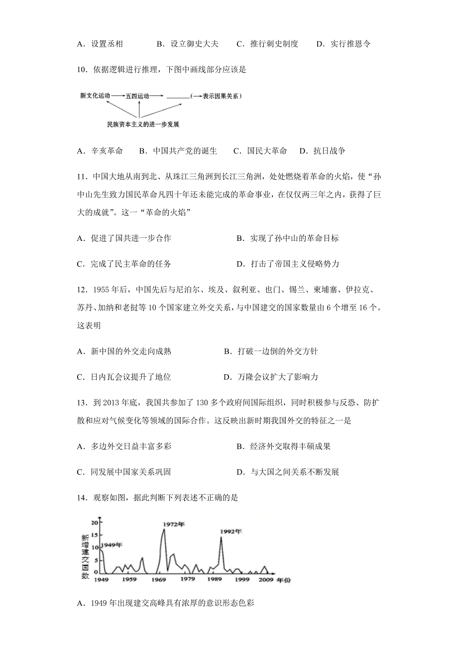 江苏省盐城市东台创新高级中学2020-2021学年高二下学期3月份月检测历史试卷 WORD版含答案.docx_第3页