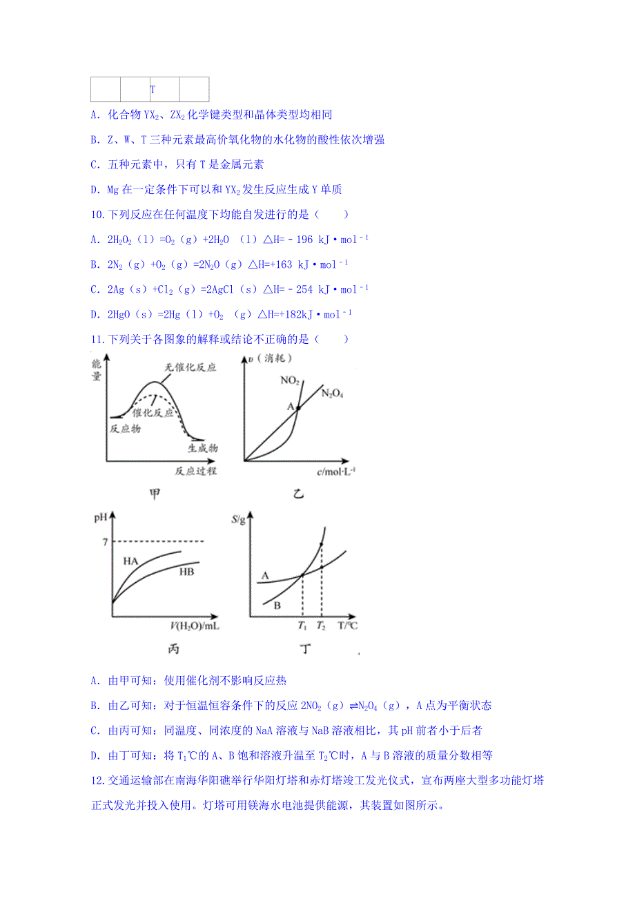 山东省滕州市二中新校2017届高三上学期第二周周周清同步检测化学试题 WORD版含答案.doc_第3页