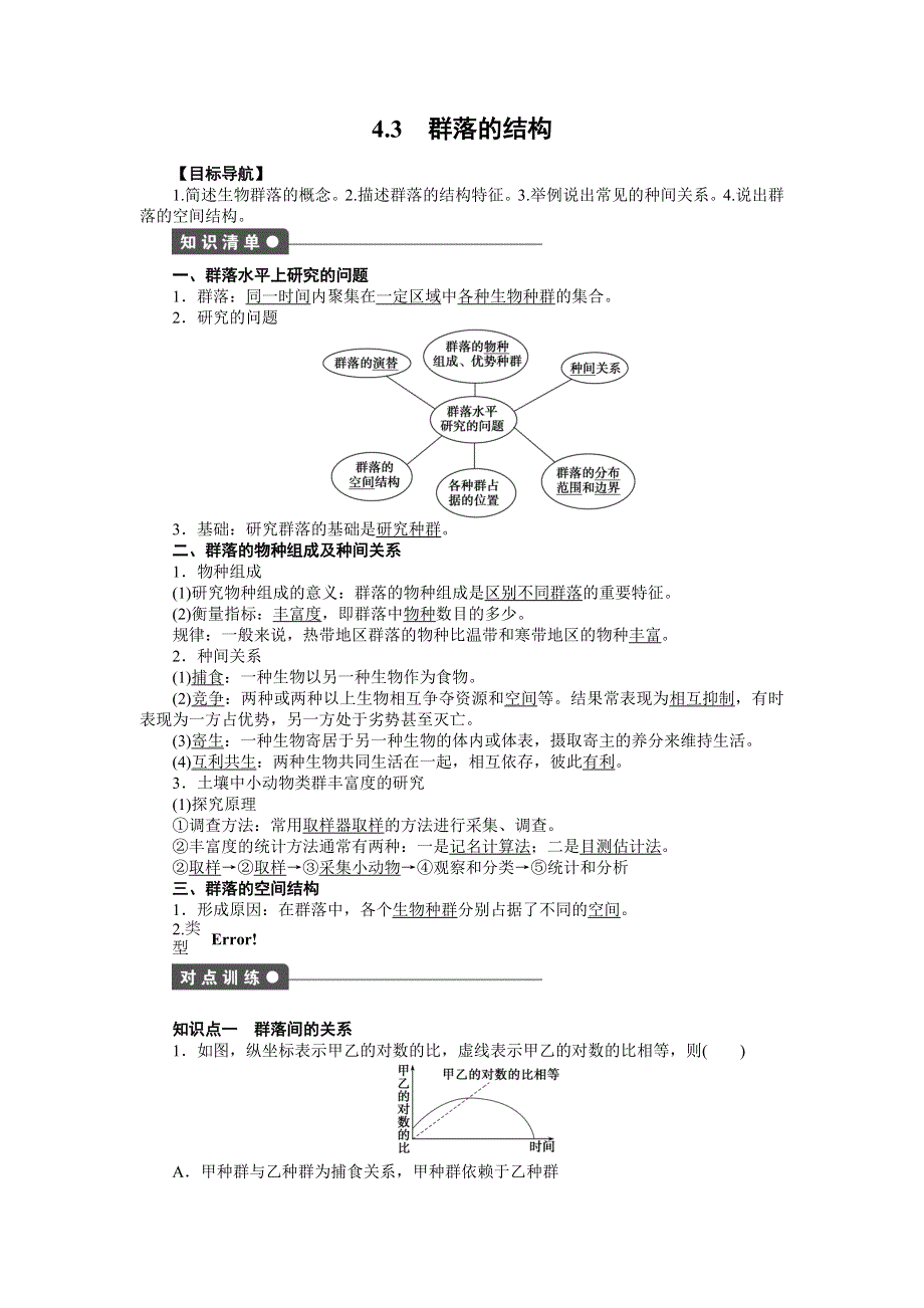 2014-2015学年高二生物人教版必修3课时作业：4.doc_第1页