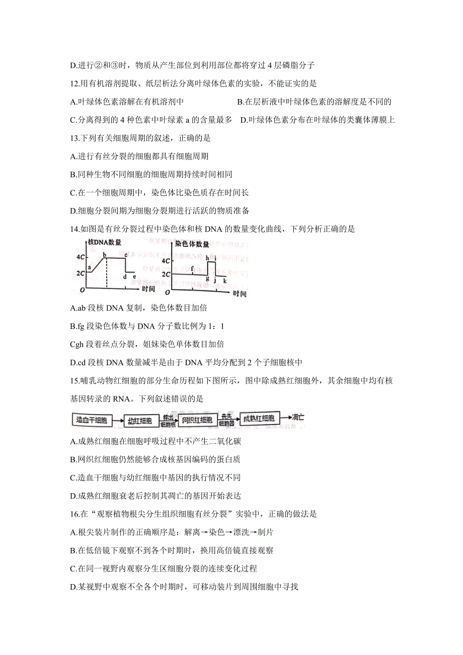 天津市东丽区2020-2021学年高一下学期期末考试 生物 WORD版含答案BYCHUN.doc_第3页