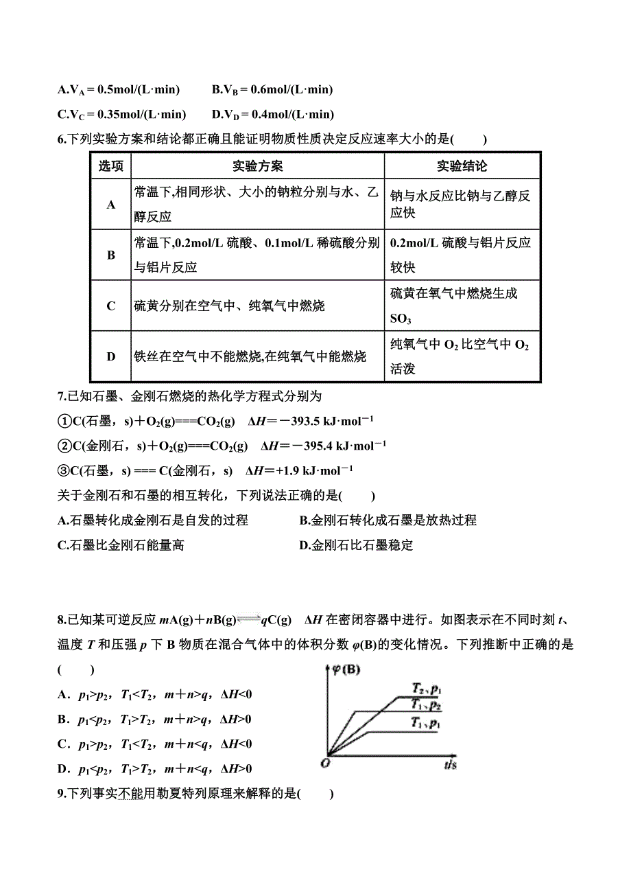 内蒙古自治区巴彦淖尔临河三中2019-2020学年高二上学期期末考试化学试卷 WORD版含答案.doc_第2页