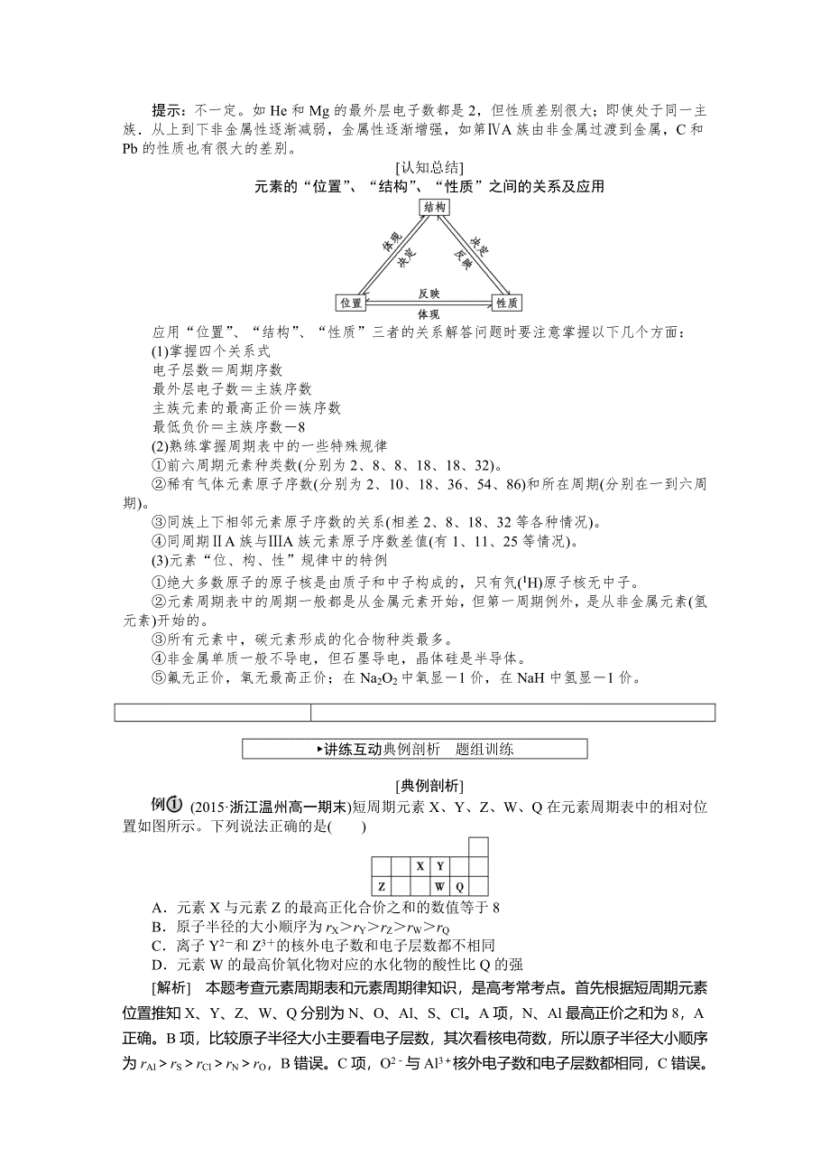 2016版《优化方案》高中化学人教版必修二配套文档：第一章第二节第2课时 元素周期表和元素周期律的应用 WORD版含答案.doc_第2页