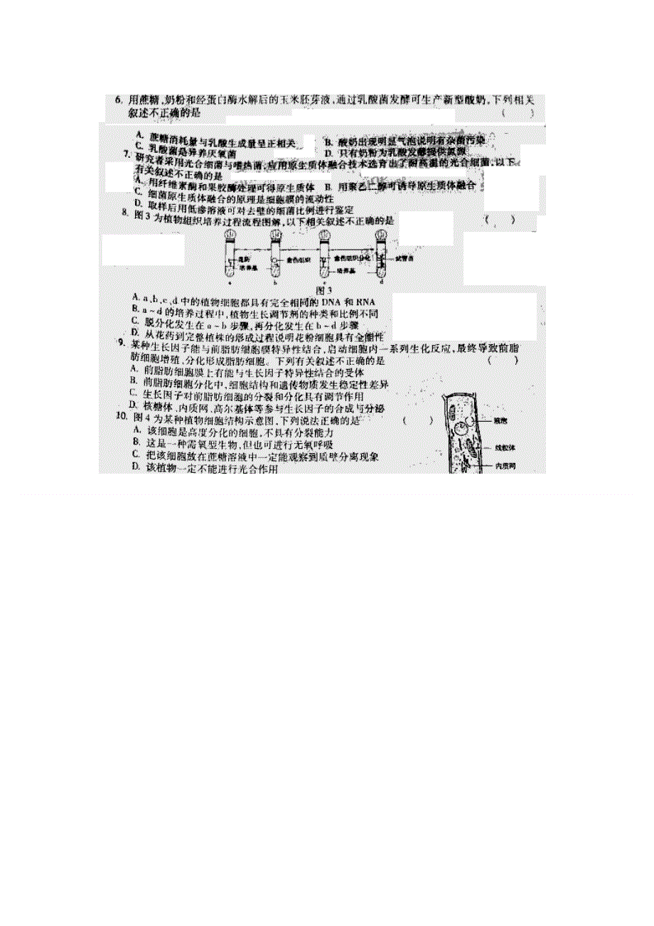 北京市海淀区2013届高三上学期期中练习生物试题（扫描版）.doc_第2页