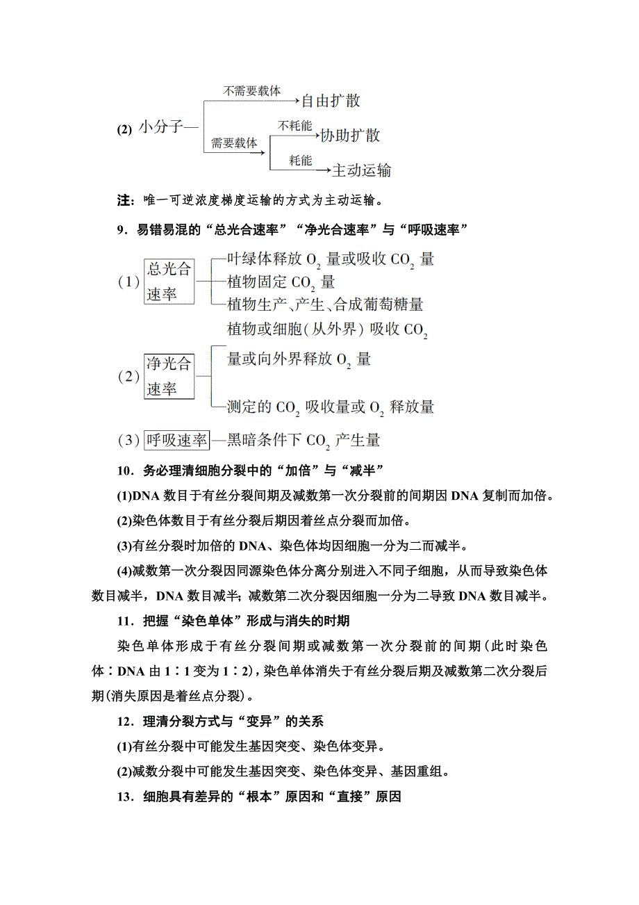 2020高考生物大二轮新突破通用版讲义：第2部分 专项3　易错易混　要点重温 WORD版含解析.doc_第3页