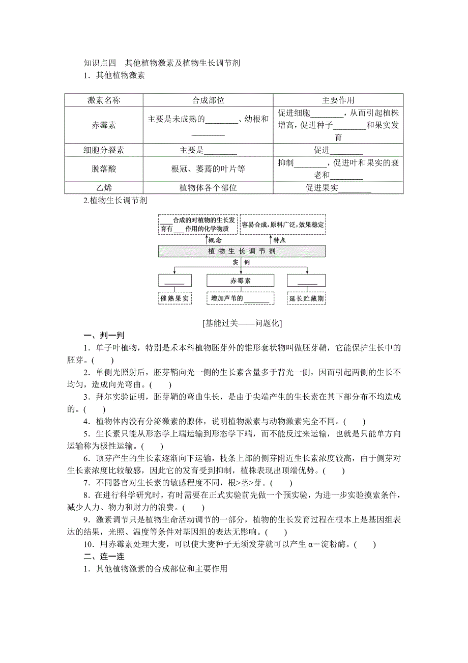 2022届新高考生物一轮复习学案：课前选择性必修1-2 植物的激素调节 WORD版含解析.docx_第2页