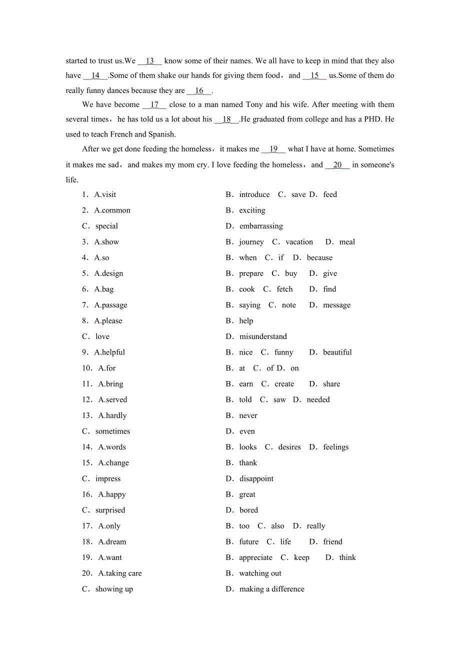 2014-2015学年（高一上）英语（必修1外研版）训练题：MODULE 4 课时作业(七) WORD版含答案.doc_第3页