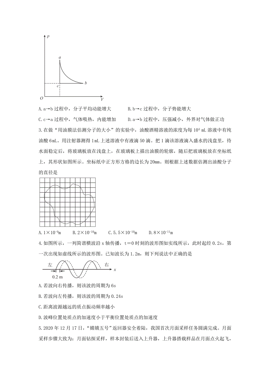 江苏省“决胜新高考•名校交流“2021届高三物理下学期3月联考试题（含解析）.doc_第2页