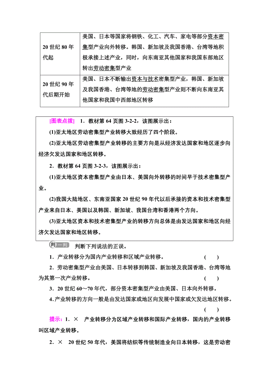 新教材2021-2022学年高中鲁教版地理选择性必修2学案：第3单元　第2节　产业转移对区域发展的影响——以亚太地区为例 WORD版含解析.doc_第2页