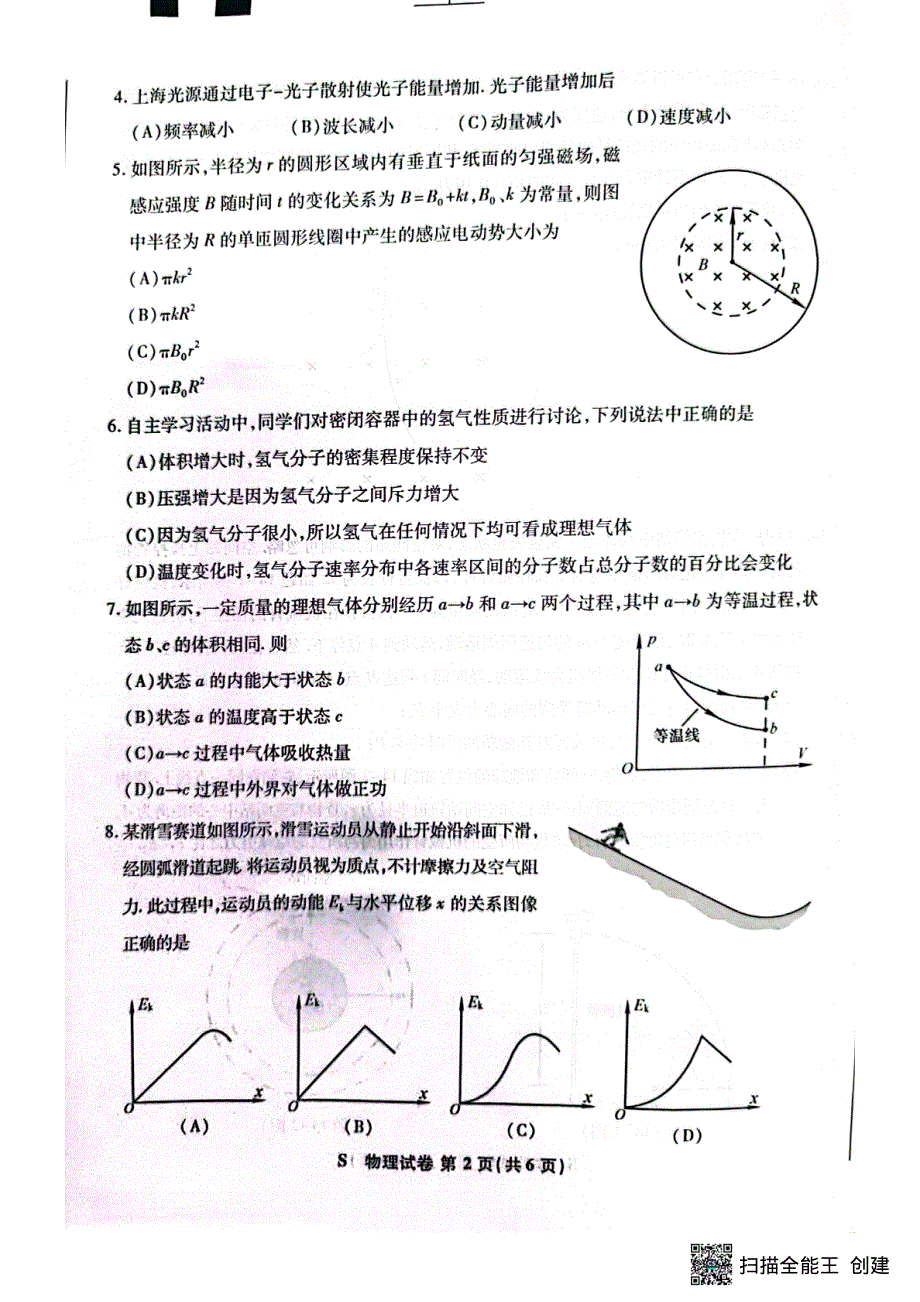 2022年高考真题——物理（江苏卷） PDF版无答案.pdf_第2页