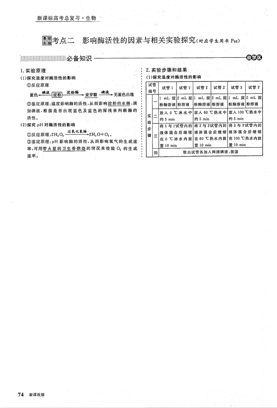 2021年高考生物一轮复习 第3单元 细胞的能量供应和利用 第1讲 降低化学反应活化能的酶 考点2 影响酶活性的因素与相关实验探究教案（PDF）.pdf_第1页